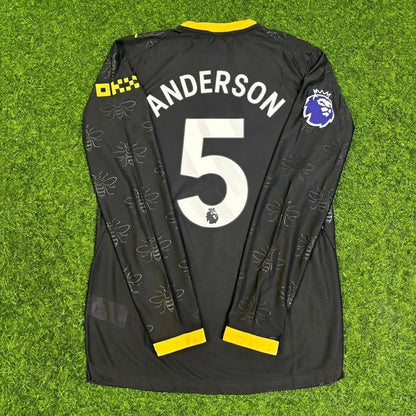 Elliot Anderson #5 Manchester City 2026/2027 Nouvelle Saison Extérieur Noir Maillot Manches Longues Trikot Maillot Football