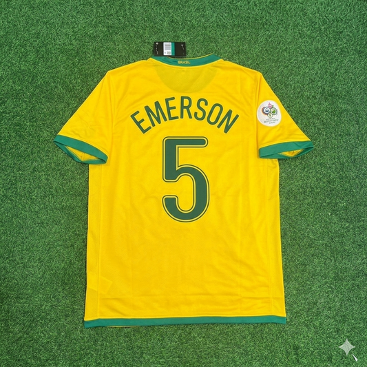 Emerson #5 Brazil 2006 World Cup Jersey Trikot