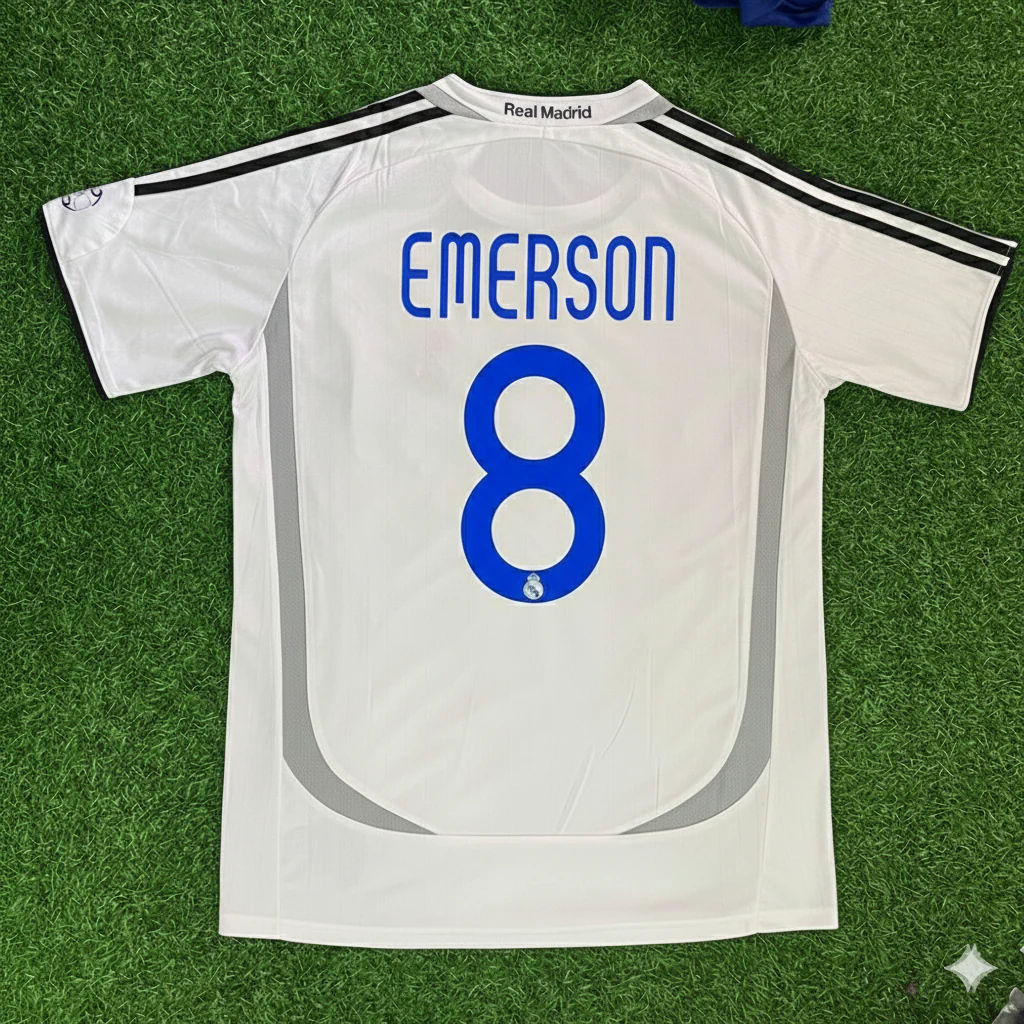 Emerson 8– Real Madrid 2006–2007 Home Kit Jersey – | Trikot | Maillot Soccer Shirt