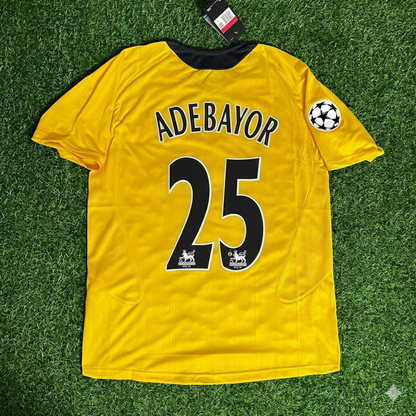 Emmanuel Adebayor 25 - Arsenal 2005/06 Yellow Retro Kit Jersey Trikot Maillot Maglia