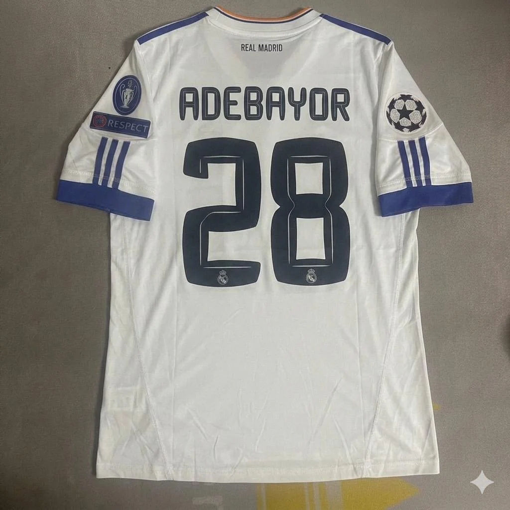 Emmanuel Adebayor 28- Real Madrid 2010 2011 Retro Jersey Trikot