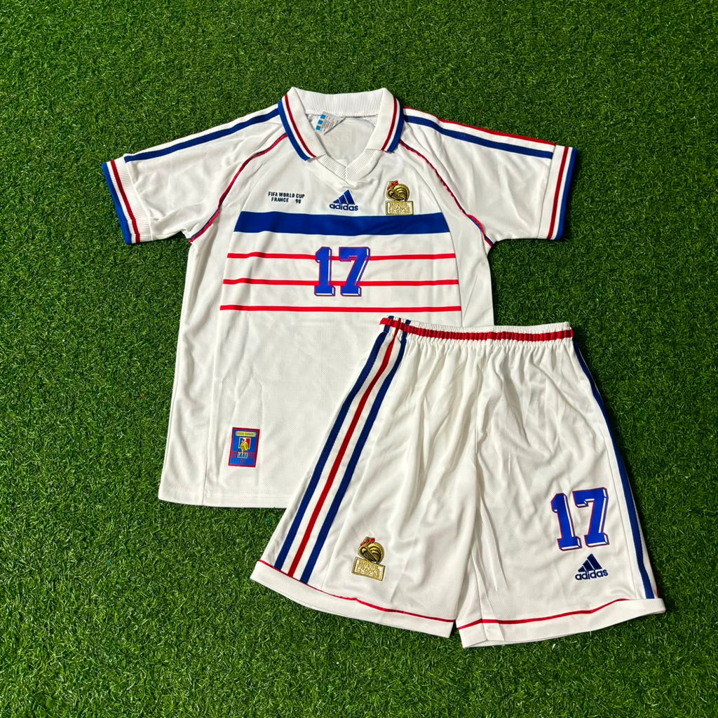 Emmanuel Petit Frankreich 1998 WM Kinder Retro Trikot