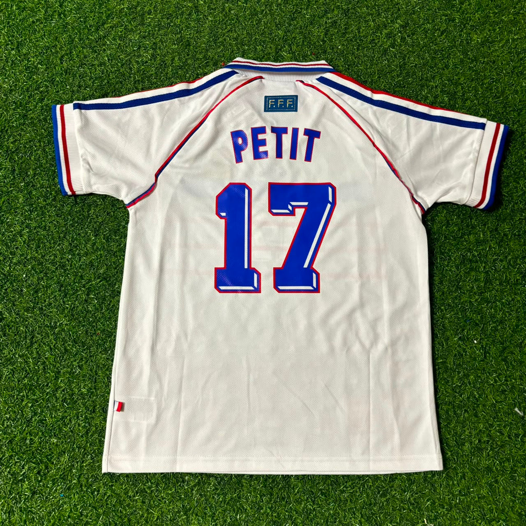 Emmanuel Petit Frankreich 1998 WM Kinder Retro Trikot