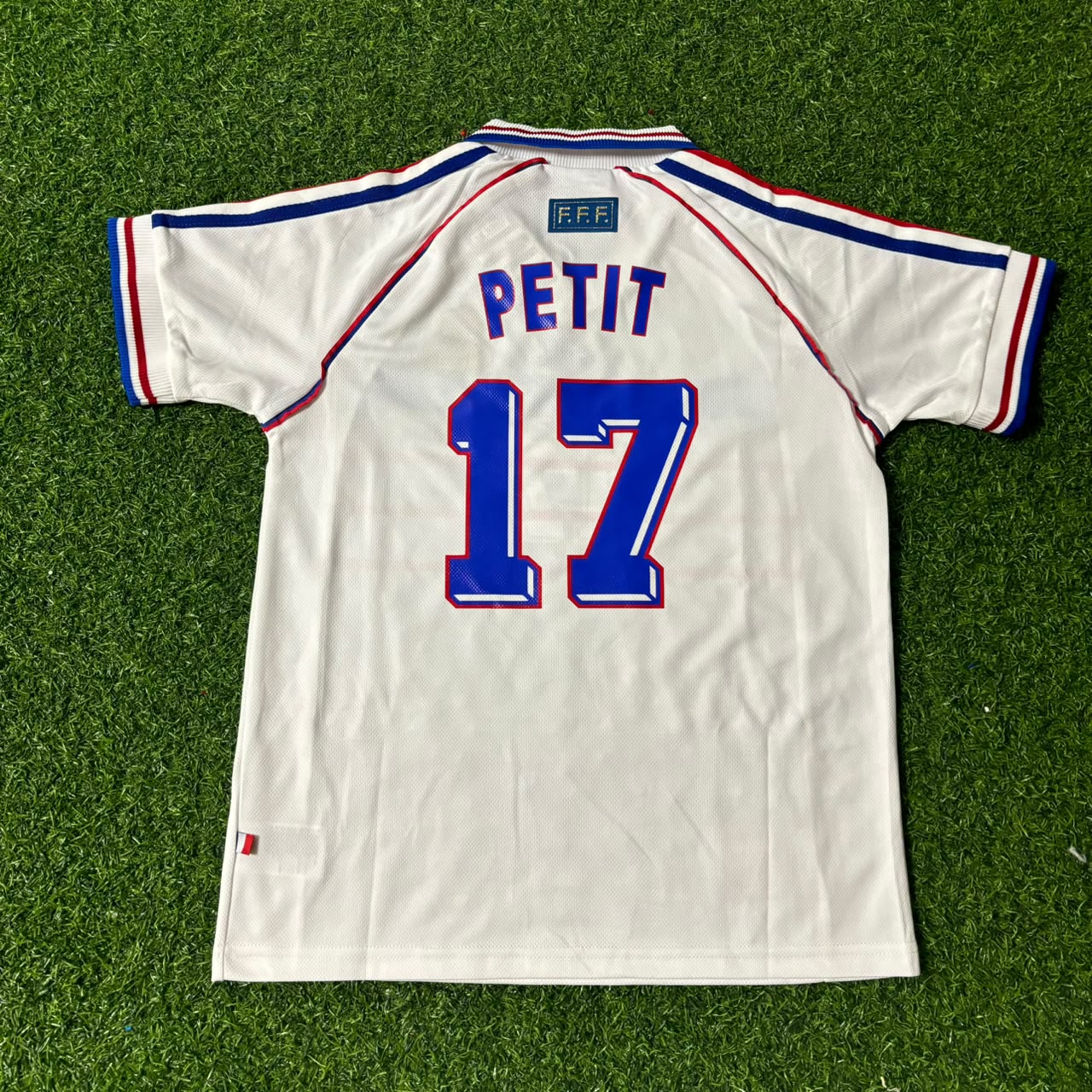 Emmanuel Petit Frankreich 1998 WM Kinder Retro Trikot