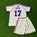Emmanuel Petit Frankreich 1998 WM Kinder Retro Trikot