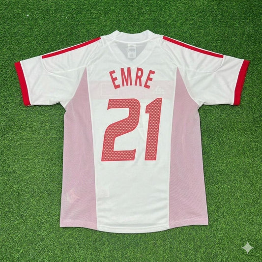 Emre Belözoğlu Türkiye 2002 World Cup White Retro Football Jersey