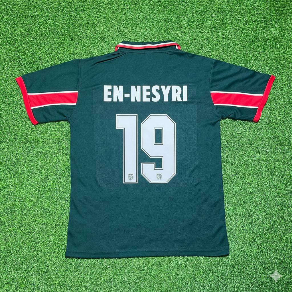 Youssef En Nesyri Morocco Home Retro Football Jersey