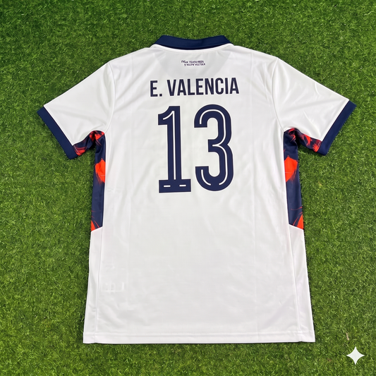 Enner Valencia #13 Ecuador 2026 World Cup White Football Jersey