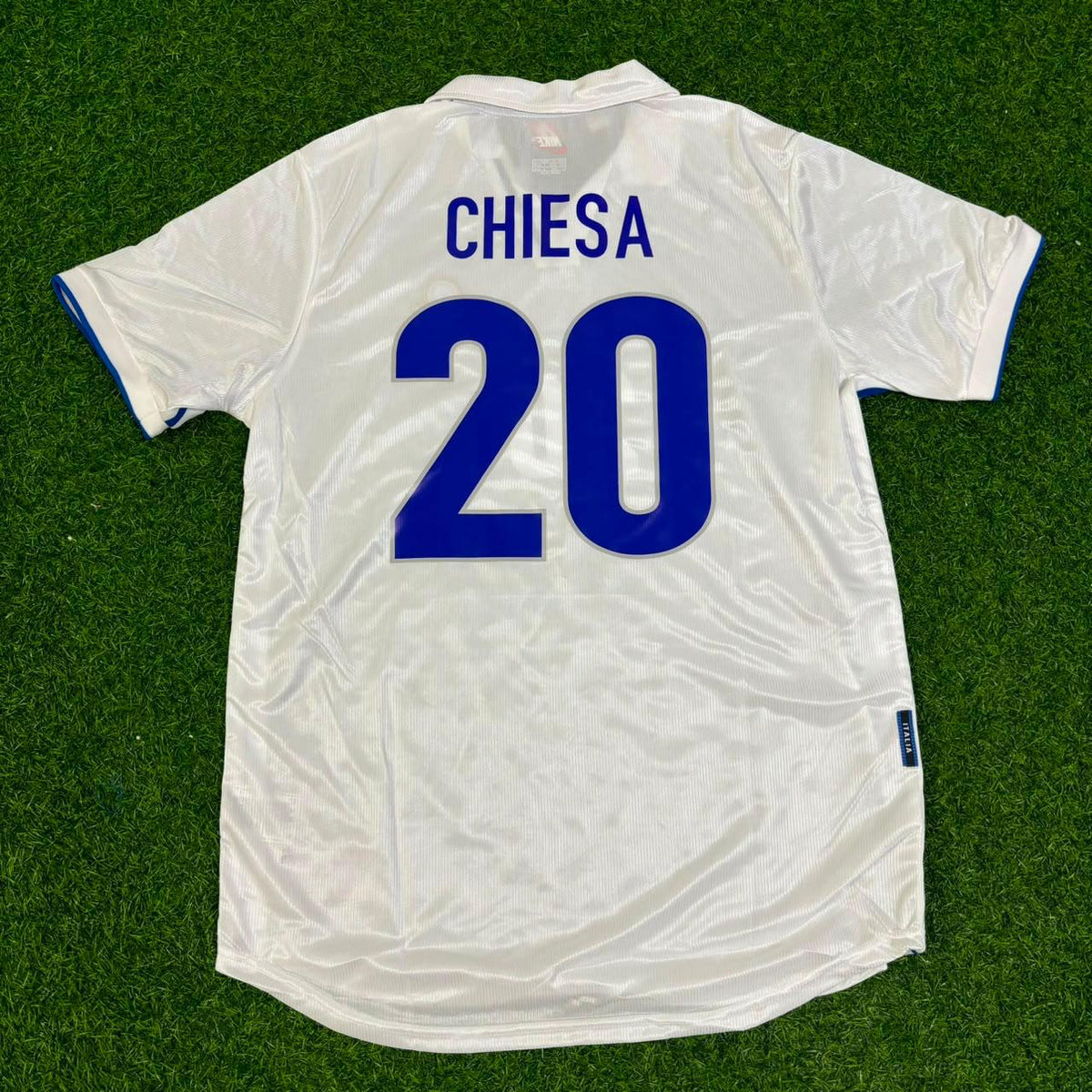 Enrico Chiesa #20 Italien 1998 Weltmeisterschaft Auswärts Weiß Retro Trikot