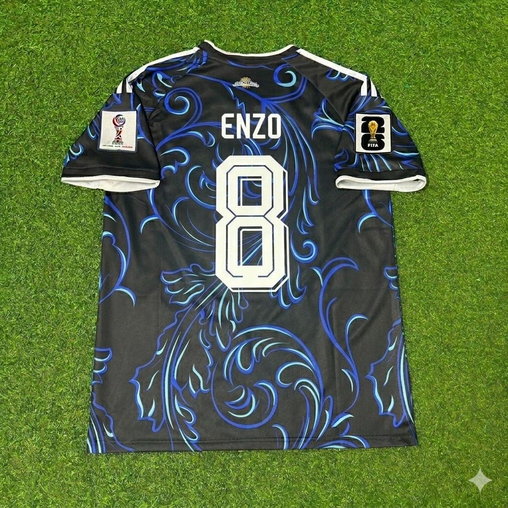 Enzo Fernández #8 Argentina 2026 World Cup New Season Football Jersey Kit