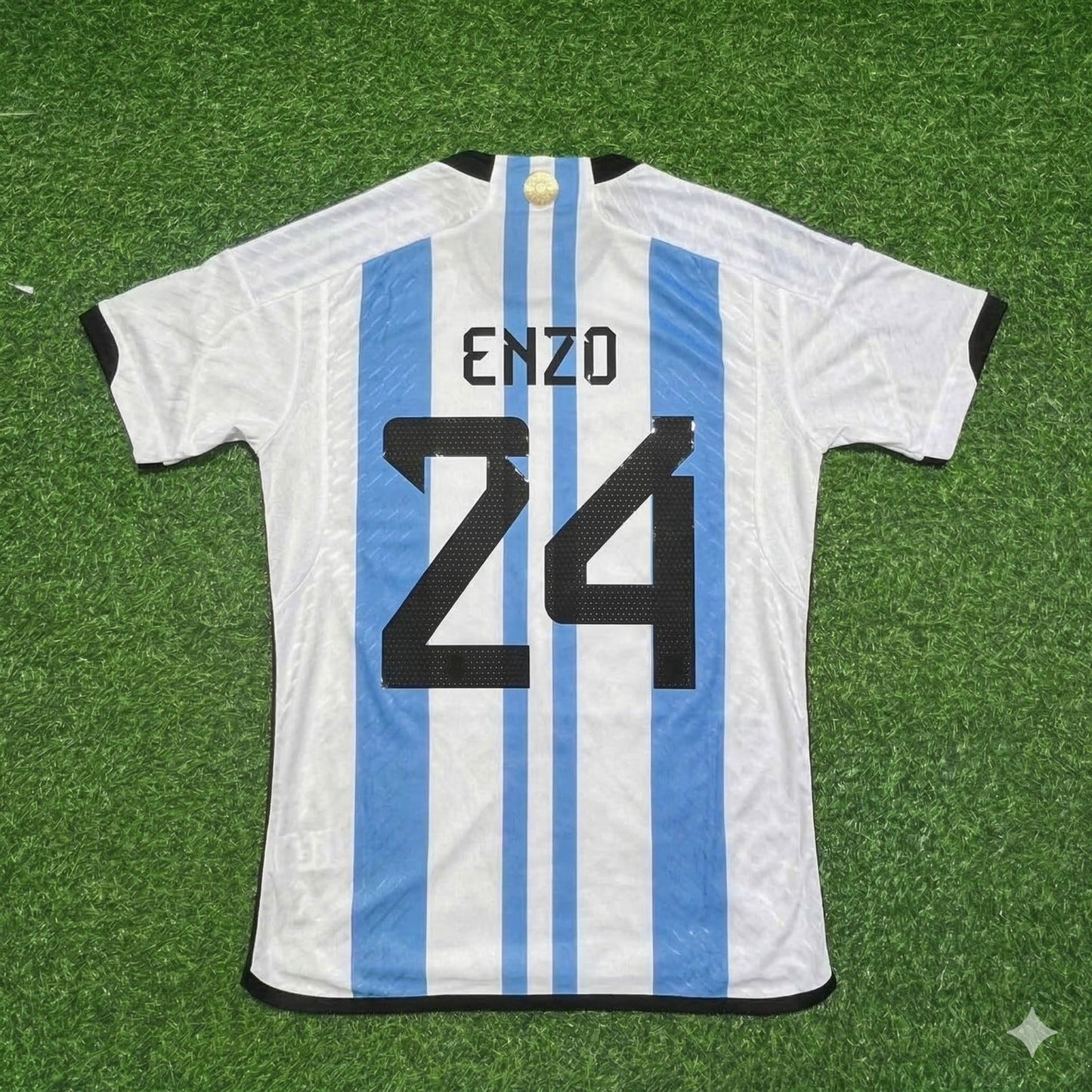 Enzo Fernandez 24- Argentina 2022 Qatar World Cup Champion Home Jersey Maillot Trikot Maglia Soccer Shirt