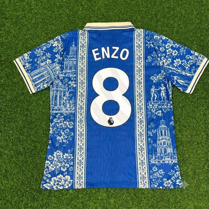 Enzo Fernández Chelsea 2027 White-Blue Jersey Maillot Trikot Maglia Soccer Shirt