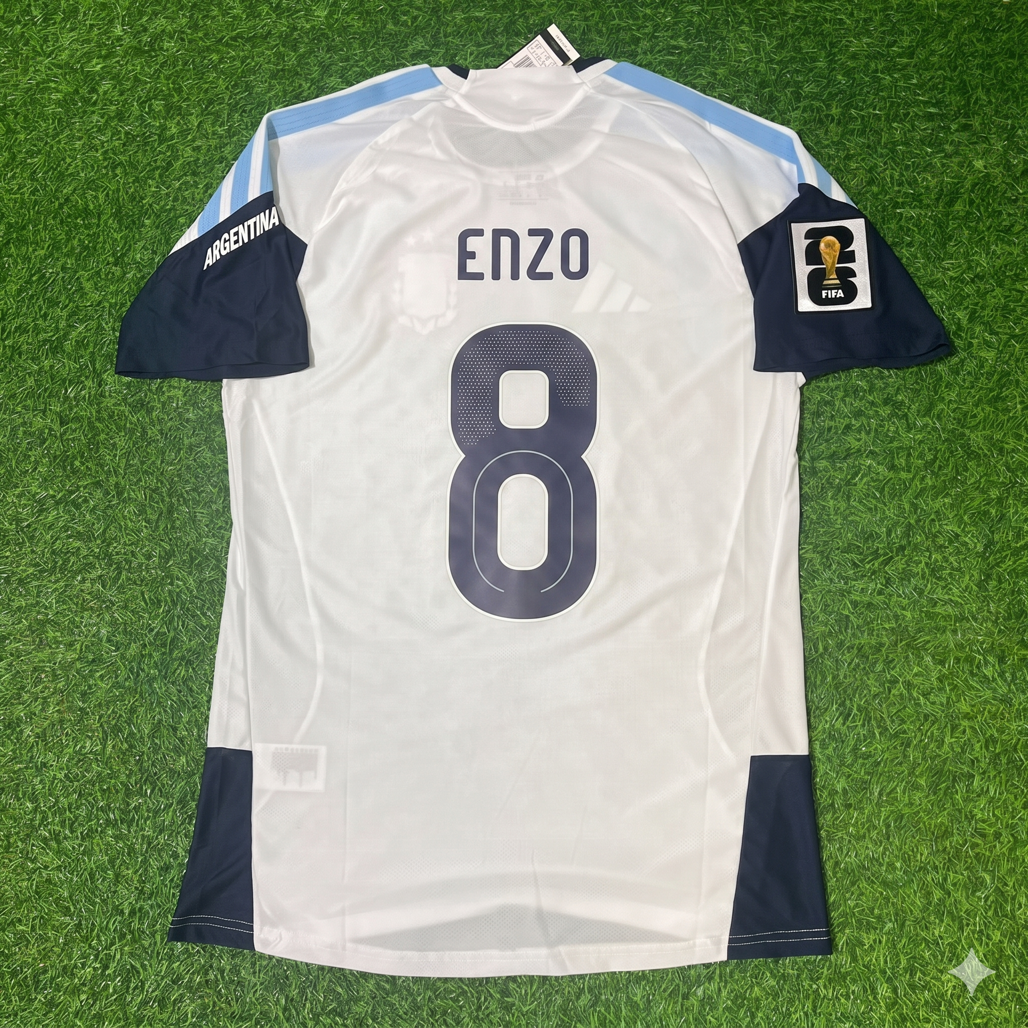 Enzo Fernandez Argentina 2026 World Cup White Player Version New Season Football Jersey Kit