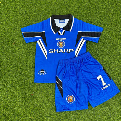 Eric Cantona Manchester United 1996/1997 Blue Kids Retro Football Jersey