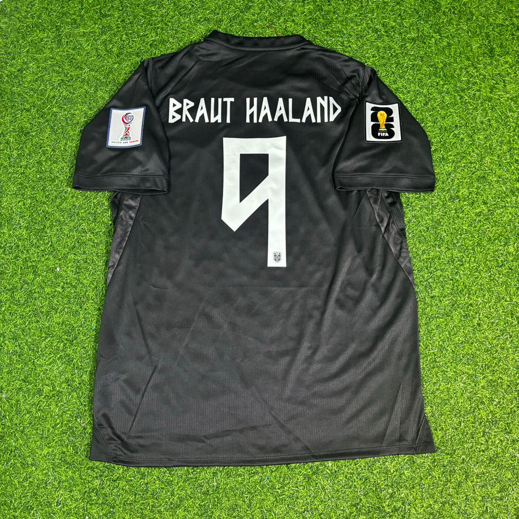 Erling Braut Haaland #9 Norway 2026 World Cup Black Away Football Jersey