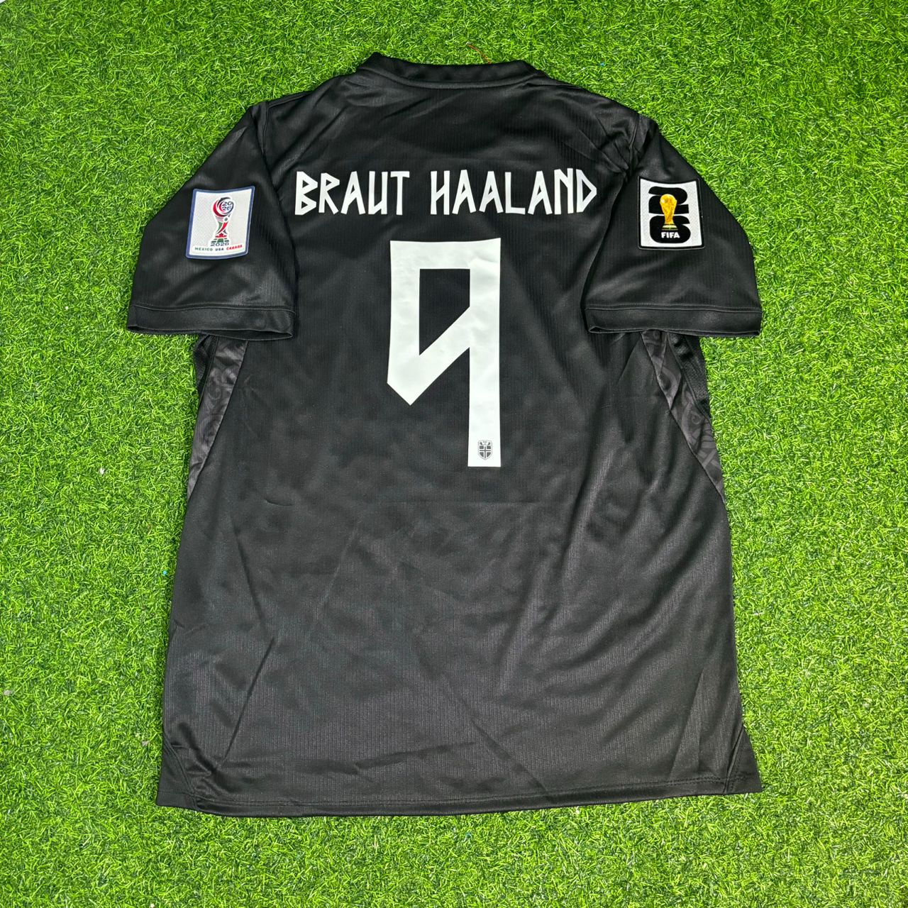 Erling Braut Haaland #9 Norway 2026 World Cup Black Away Football Jersey