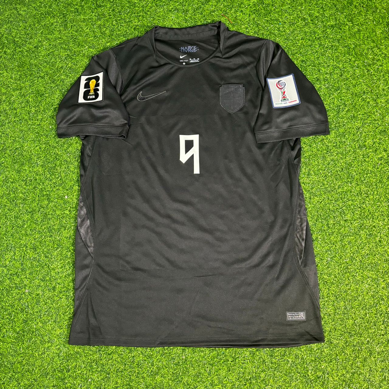 Erling Braut Haaland #9 Norway 2026 World Cup Black Away Football Jersey