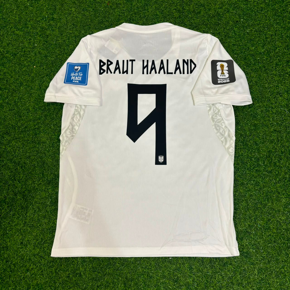 Erling Braut Haaland #9 Norwegen WM 2026 Weißes Fußballtrikot
