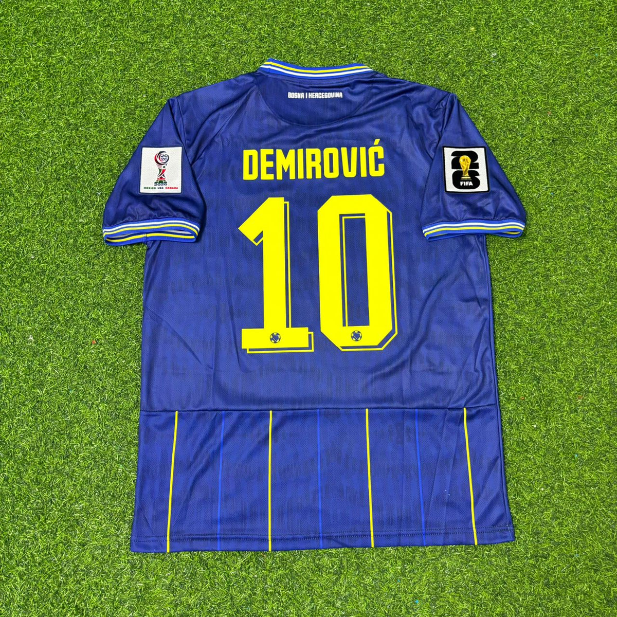 Ermedin Demirovic Bosnia and Herzegovina 2026 World Cup Blue Football Jersey