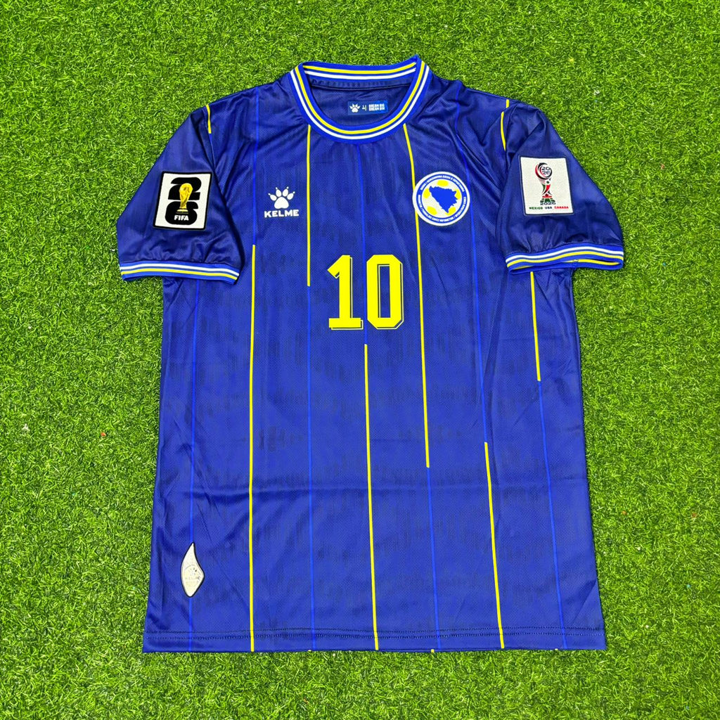 Ermedin Demirovic Bosnia and Herzegovina 2026 World Cup Blue Football Jersey