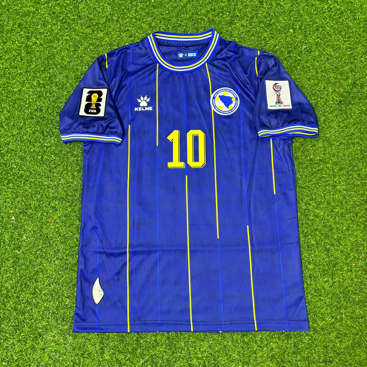 Ermedin Demirovic Bosnia and Herzegovina 2026 World Cup Blue Football Jersey