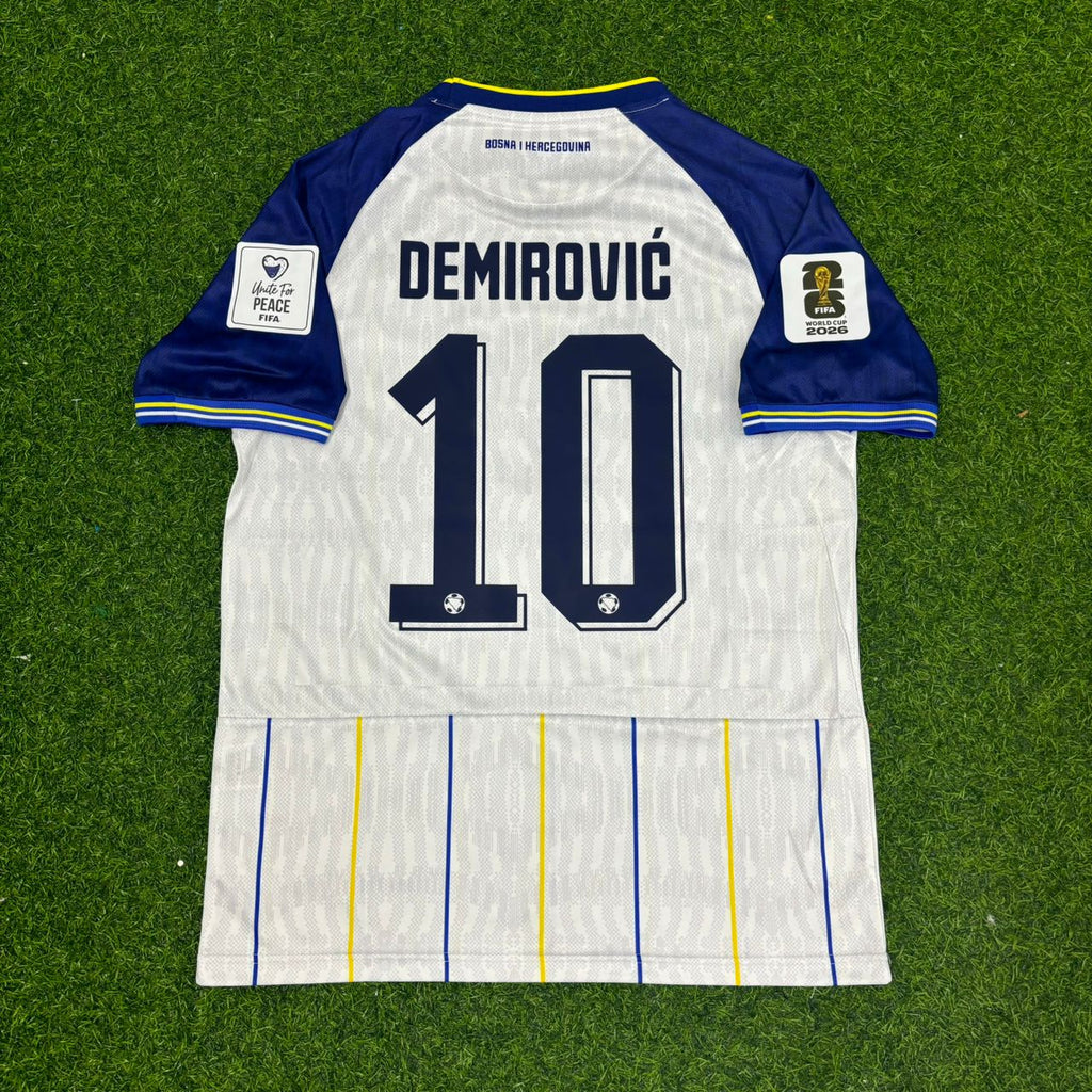 Ermedin Demirovic Bosnia and Herzegovina 2026 World Cup White Football Jersey