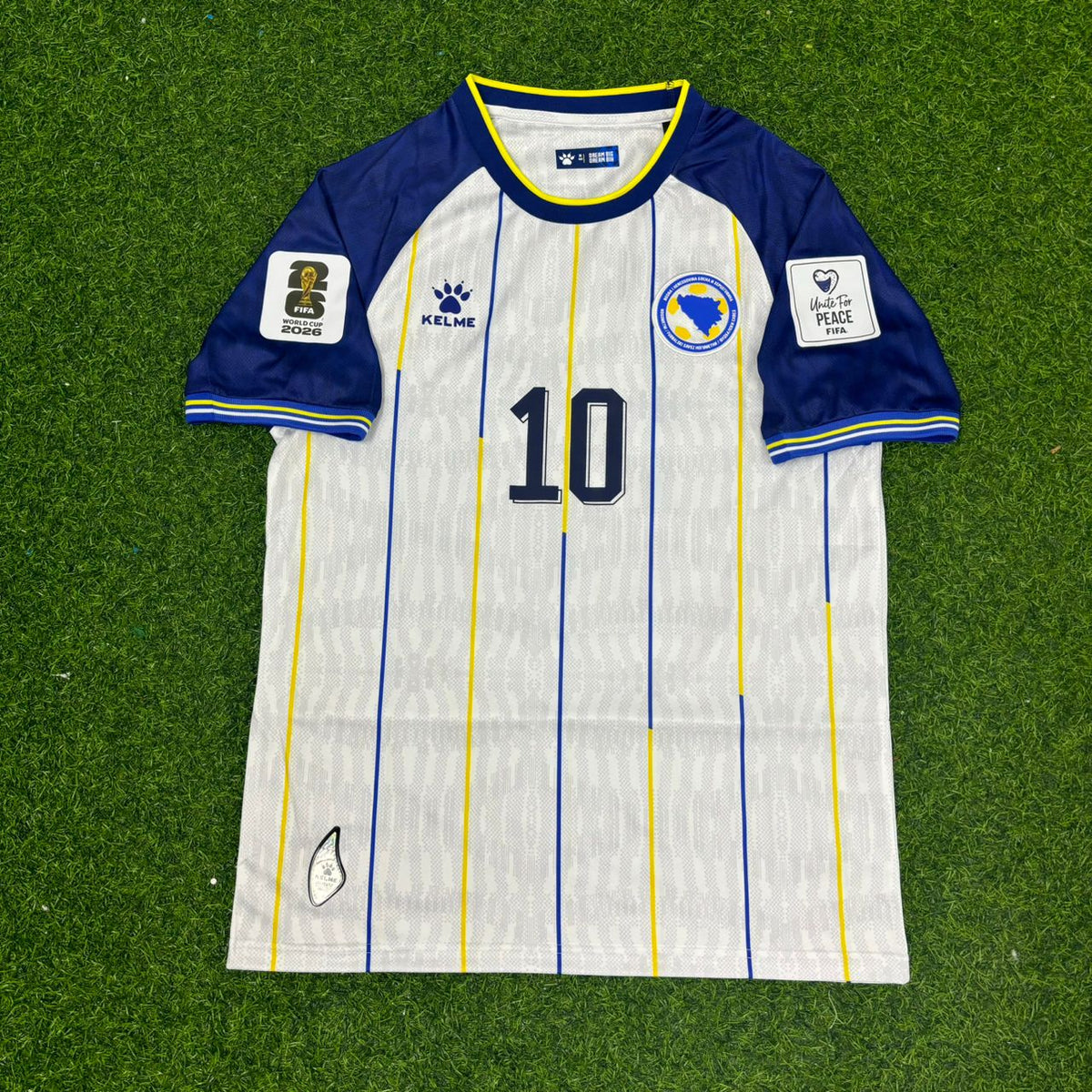 Ermedin Demirovic Bosnia and Herzegovina 2026 World Cup White Football Jersey