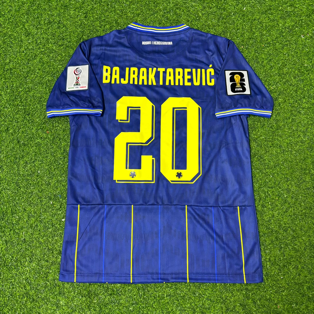 Esmir Bajraktarević Bosnia and Herzegovina 2026 World Cup Dark Blue Football Jersey