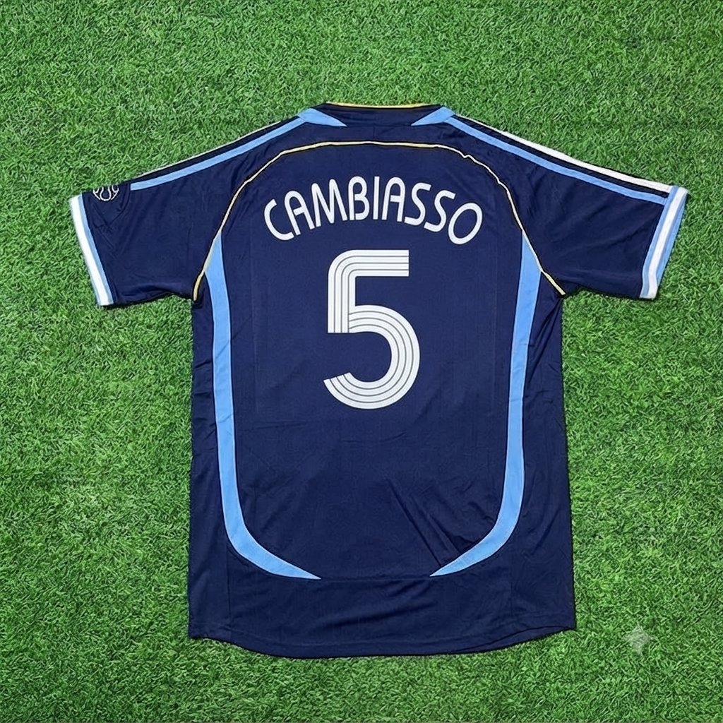 Argentina 2006 World Cup Dark Blue Home Retro Football Jersey – Esteban Cambiasso 5
