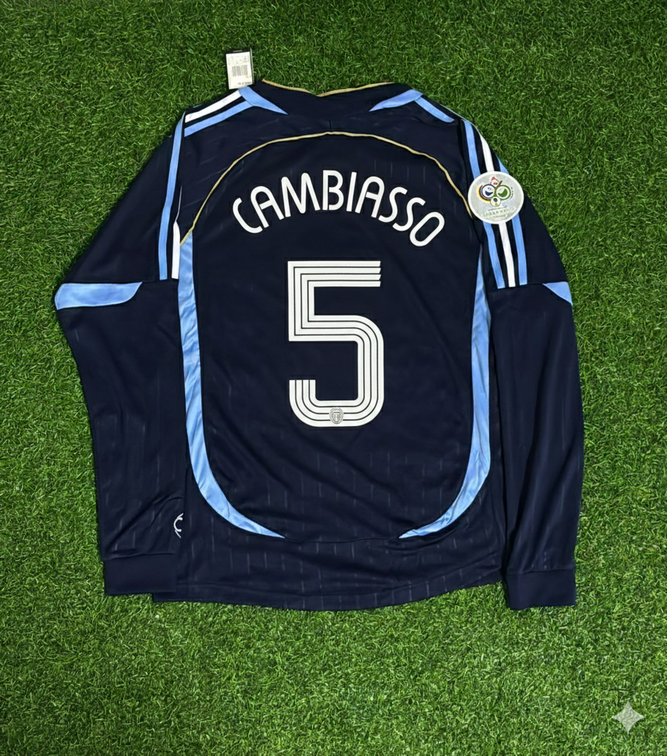 Argentina 2006 World Cup Long Sleeve Retro Football Jersey – Esteban Cambiasso