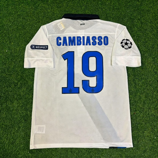 Esteban Cambiasso #19 Inter 2011/2012 Auswärtstrikot Weiß Fußballtrikot