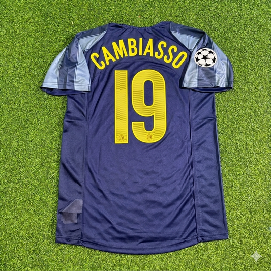 Esteban Cambiasso #19 Inter Mailand 2004-05 Retro-Fußballtrikot-Satz