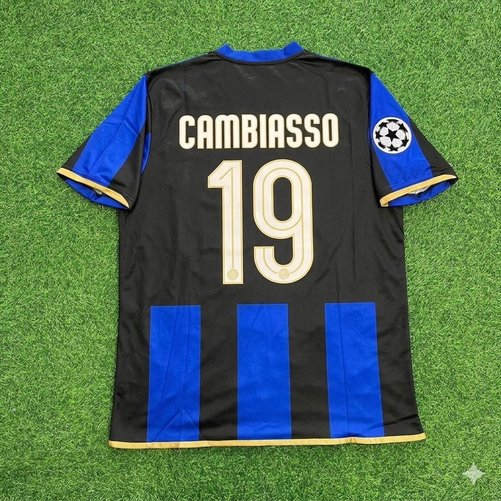 Esteban Cambiasso #19 Inter Milan 2008-09 Retro Football Jersey Kit