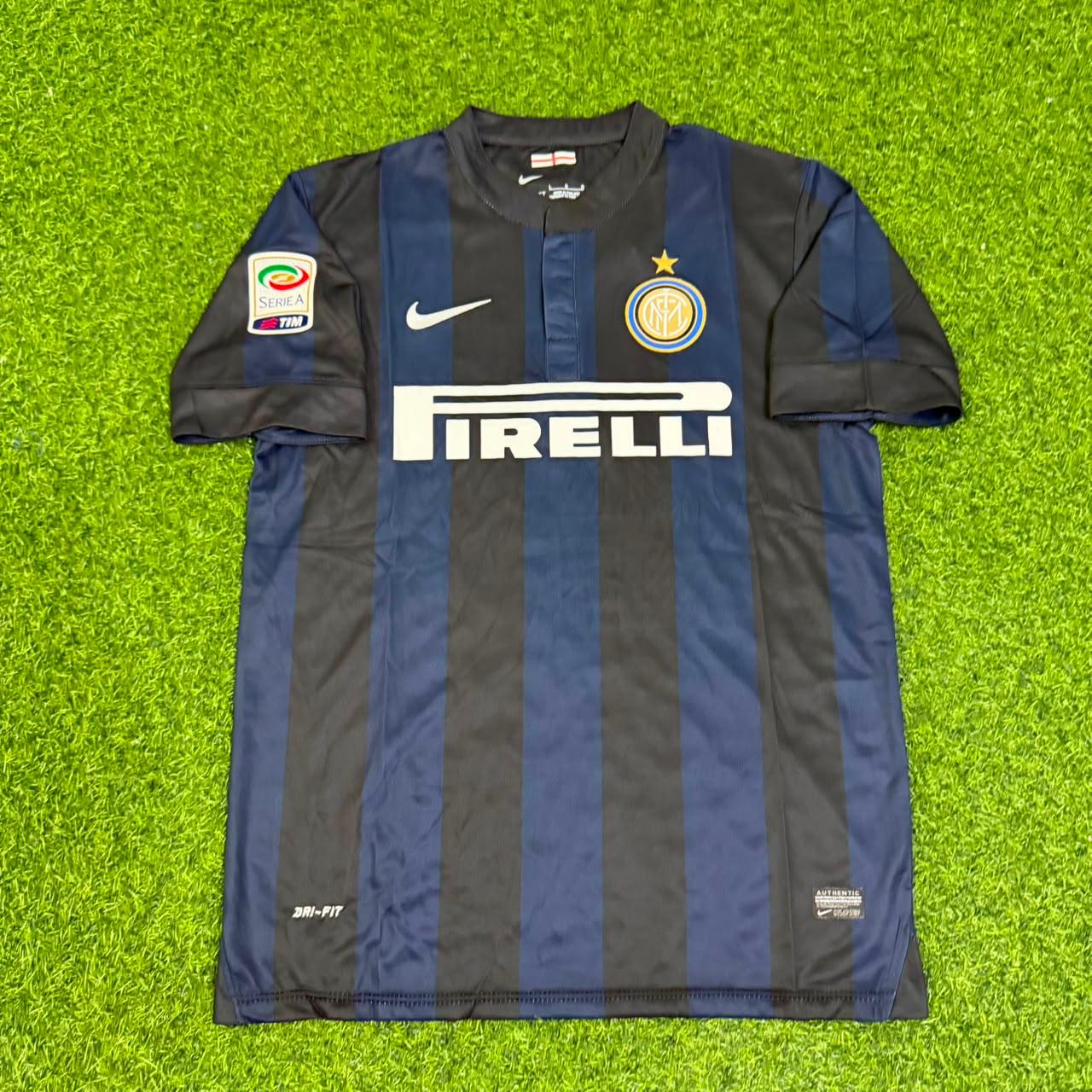 Esteban Cambiasso Inter Mailand 2013–2014 Heim Retro Fußballtrikot Set