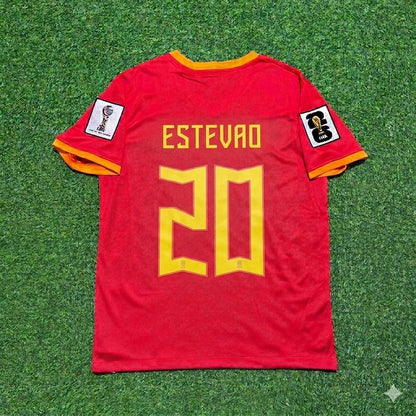 Estêvão Willian 20# Brasilien WM 2026 Rotes Auswärtstrikot