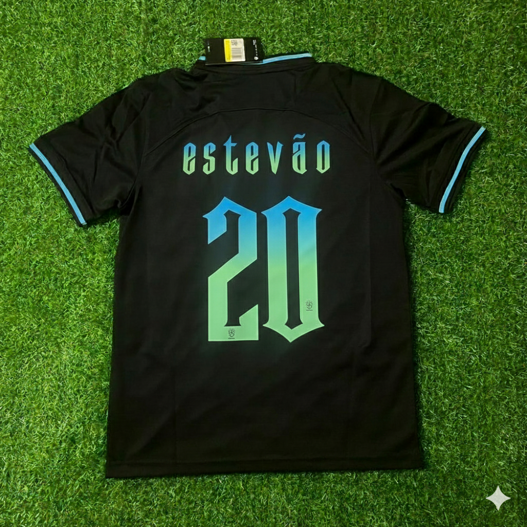 Estevao Brasilien Retro-Fußballtrikot Maglia-Soccer-Shirt