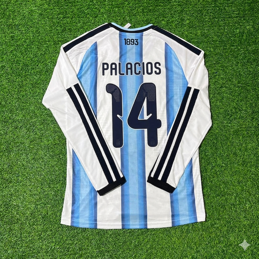 Exequiel Palacios #14 Argentinien WM 2026 Langarm-Fußballtrikot-Set
