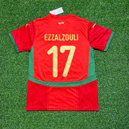 Ez Abde Ezzalzouli Marokko Afrika-Cup 2025 Rotes Fußballtrikot für die neue Saison