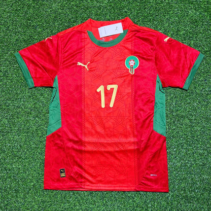 Ez Abde Ezzalzouli Marokko Afrika-Cup 2025 Rotes Fußballtrikot für die neue Saison