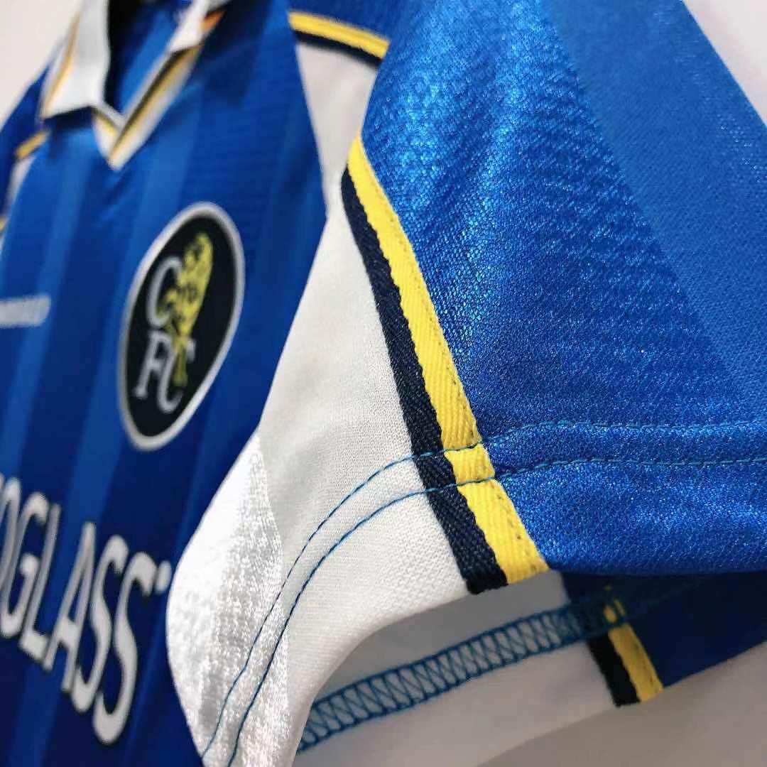 Chelsea 1997-1999 Season Home Blue Retro  Football Jersey Trikot Maillot