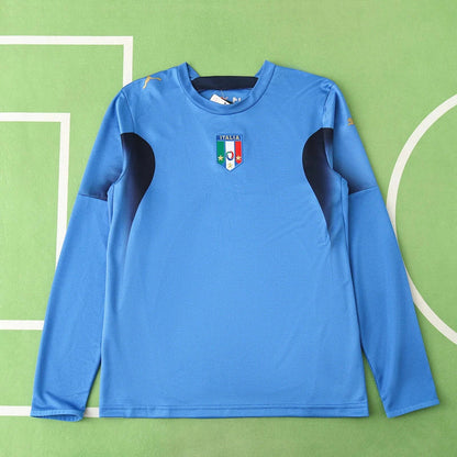 Italien 2006 Saison Heim Blau Retro Trikot Fußballshirt