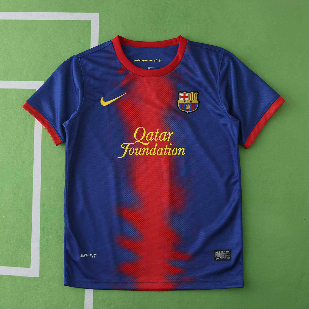 Barcelona 2012-2013 Season Kids Home Retro Football Jersey Trikot Maillot