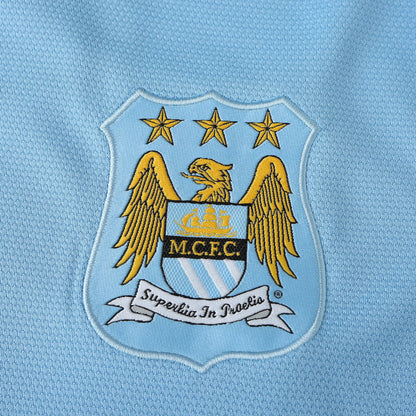 Manchester City F.C. 2013-2014 Season Home Blue Retro Football Jersey Trikot Maillot