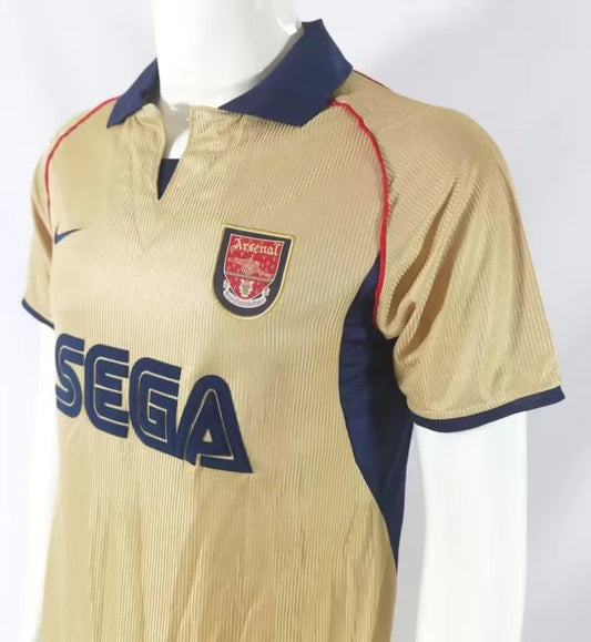 Maillot rétro doré Arsenal 2001 2002