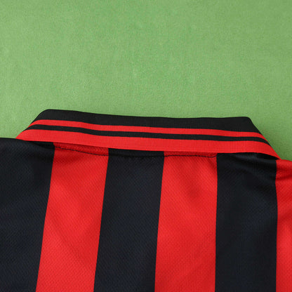 A.C. Milan 1996-1997 Season Retro Home Kids Football Jersey Trikot Maillot