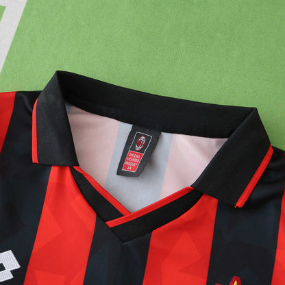 A.C. Milan 1993-1994 Season Retro Home Kids Football Jersey Trikot Maillot