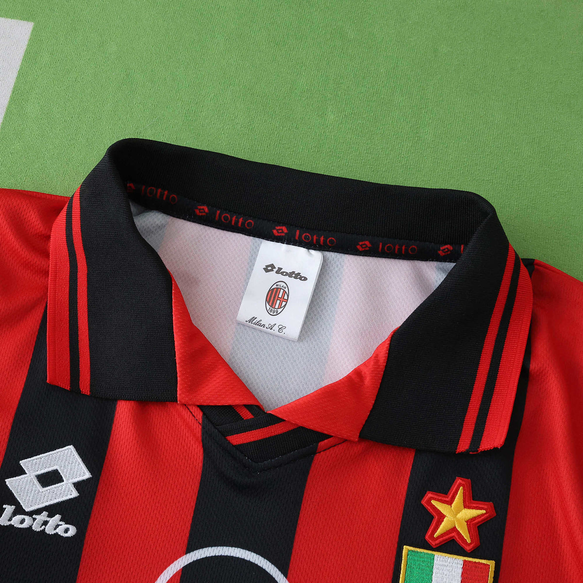 A.C. Milan 1996-1997 Season Retro Home Kids Football Jersey Trikot Maillot