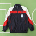 England Black Retro Windbreaker Jacket – | Coupe-Vent | Maillot de football coupe-vent