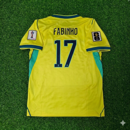Fabinho #17 Brasilien 2026 Weltmeisterschaft Gelbes Heimtrikot