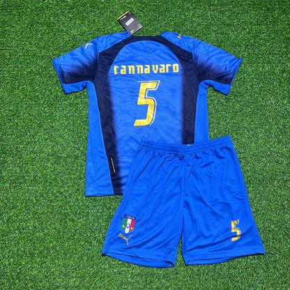 Fabio Cannavaro Italien 2006 WM Finale Retro Kinder Fußballtrikot